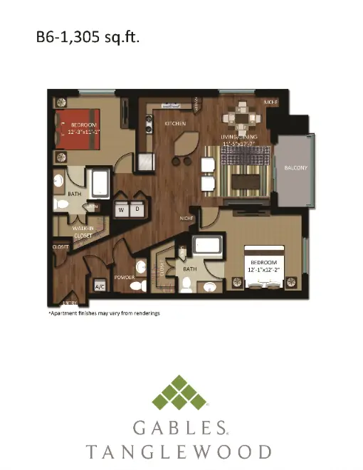Gables Tanglewood Houston Apartments Floor Plan 30