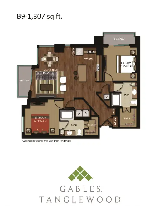Gables Tanglewood Houston Apartments Floor Plan 31