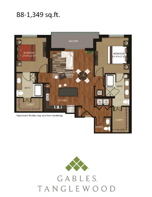 Gables Tanglewood Houston Apartments Floor Plan 33