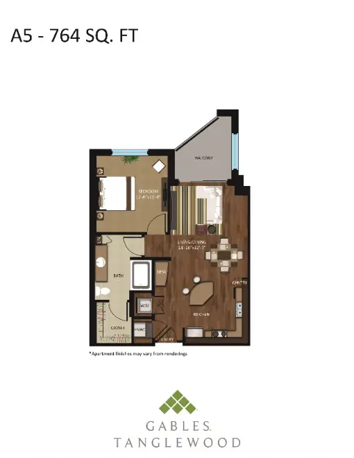 Gables Tanglewood Houston Apartments Floor Plan 5