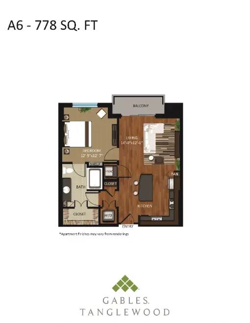 Gables Tanglewood Houston Apartments Floor Plan 6