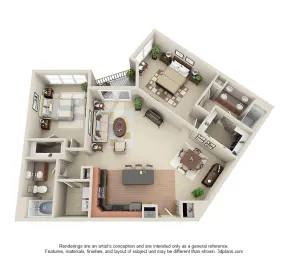 Galleria Parc Houston Apartment Floor Plan 10