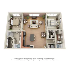 Galleria Parc Houston Apartment Floor Plan 11