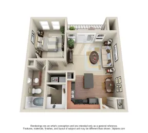 Galleria Parc Houston Apartment Floor Plan 4