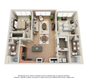 Galleria Parc Houston Apartment Floor Plan 8