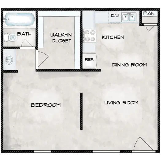 Grand at Westchase Houston Apartments Floor Plan 1