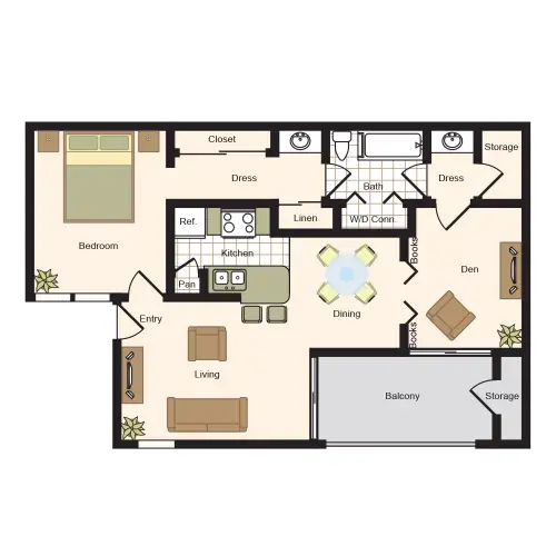 Greenridge Place Houston Apartment Floor Plan 3