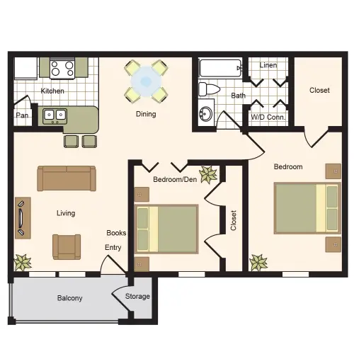 Greenridge Place Houston Apartment Floor Plan 5