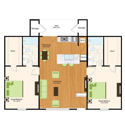 Greenridge Place Houston Apartment Floor Plan 8