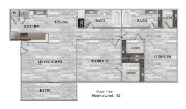Heatherwood Apartments Houston Floor Plan 5