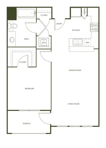High Point Uptown Houston Apartments Floor Plan 2