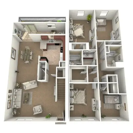 Kimberley Parkside Houston Apartments Floor Plan 10
