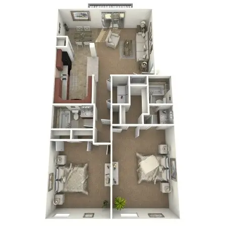 Kimberley Parkside Houston Apartments Floor Plan 2