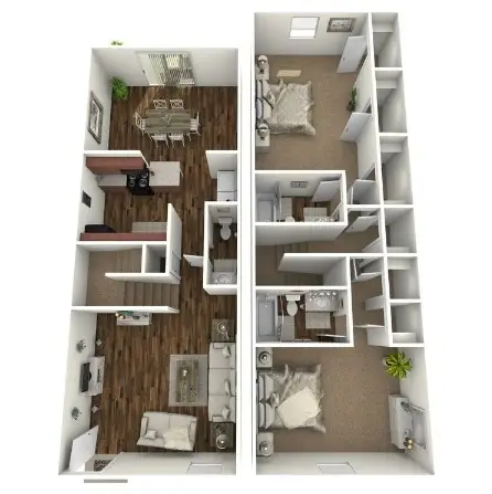 Kimberley Parkside Houston Apartments Floor Plan 4