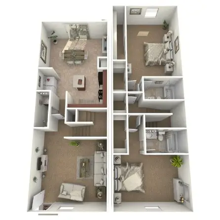Kimberley Parkside Houston Apartments Floor Plan 5