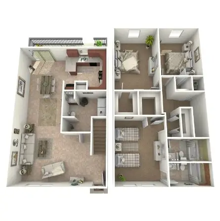 Kimberley Parkside Houston Apartments Floor Plan 7