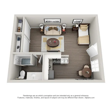 Legends of Memorial Apartments Houston Apartment Floor Plan 1