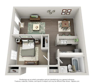 Legends of Memorial Apartments Houston Apartment Floor Plan 4