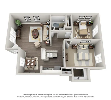 Legends of Memorial Apartments Houston Apartment Floor Plan 7