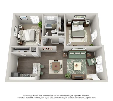 Legends of Memorial Apartments Houston Apartment Floor Plan 9
