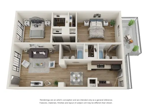 Marquee Uptown Houston Apartments Floor Plan 6