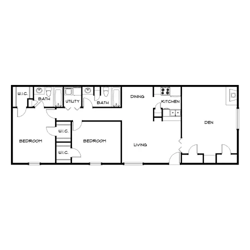 Meyerland Court Apartments Houston Apartment Floor Plan 11