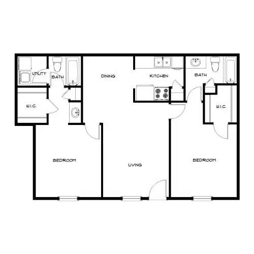 Meyerland Court Apartments Houston Apartment Floor Plan 9