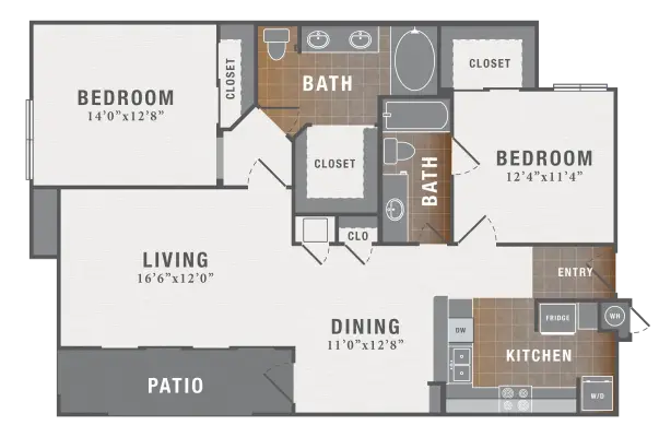 Montecito Houston Apartments Floor Plan 11