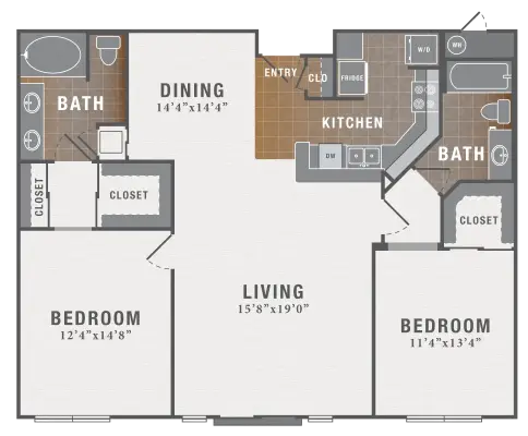 Montecito Houston Apartments Floor Plan 12