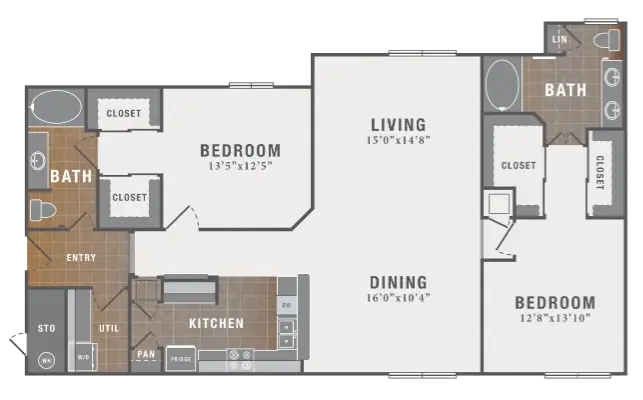Montecito Houston Apartments Floor Plan 17