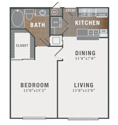 Montecito Houston Apartments Floor Plan 2