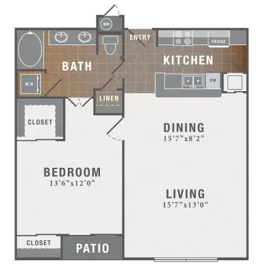 Montecito Houston Apartments Floor Plan 4