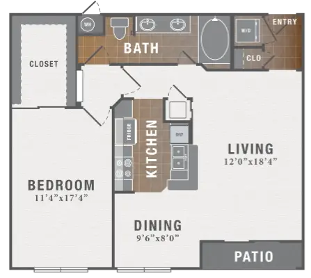 Montecito Houston Apartments Floor Plan 5