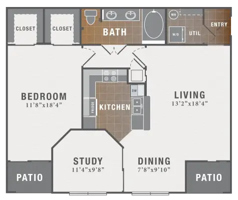 Montecito Houston Apartments Floor Plan 7