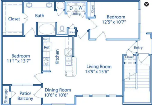 Oak Crest Westchase Houston Apartments Floor Plan 11
