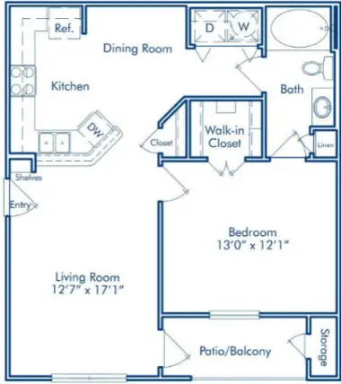 Oak Crest Westchase Houston Apartments Floor Plan 3