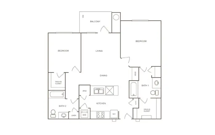 Orchard at Westchase Houston Apartments Floor Plan 2