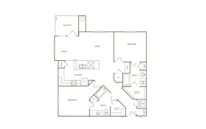 Orchard at Westchase Houston Apartments Floor Plan 3