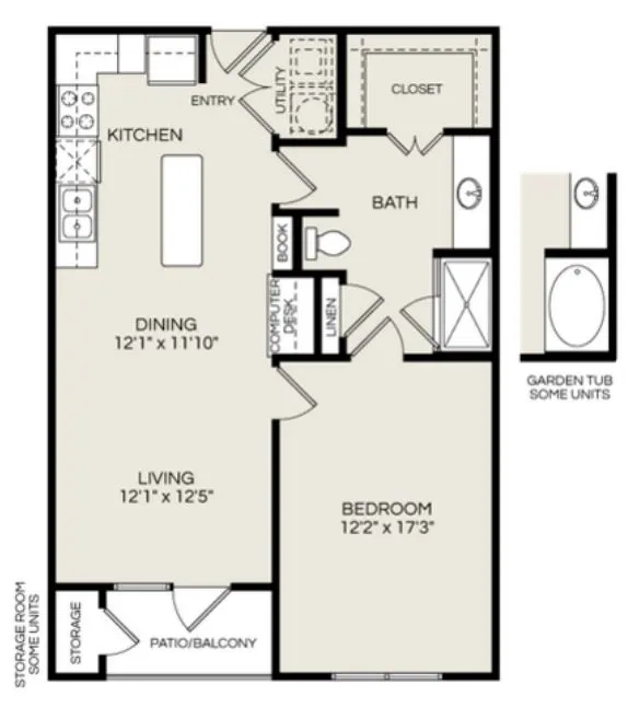 Pearl Woodlake Houston Apartment Floor Plan 3
