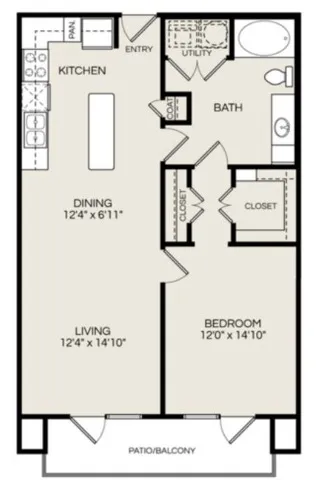 Pearl Woodlake Houston Apartment Floor Plan 6