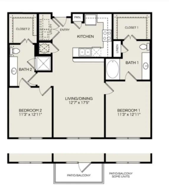 Pearl Woodlake Houston Apartment Floor Plan 8