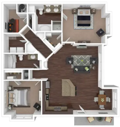 Portico at West 8 Houston Apartments Floor Plan 10