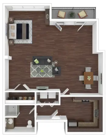 Portico at West 8 Houston Apartments Floor Plan 2