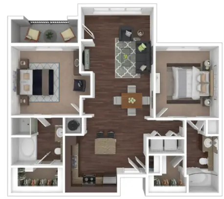 Portico at West 8 Houston Apartments Floor Plan 7