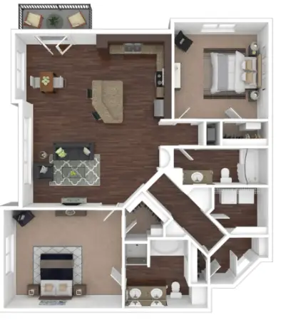 Portico at West 8 Houston Apartments Floor Plan 8