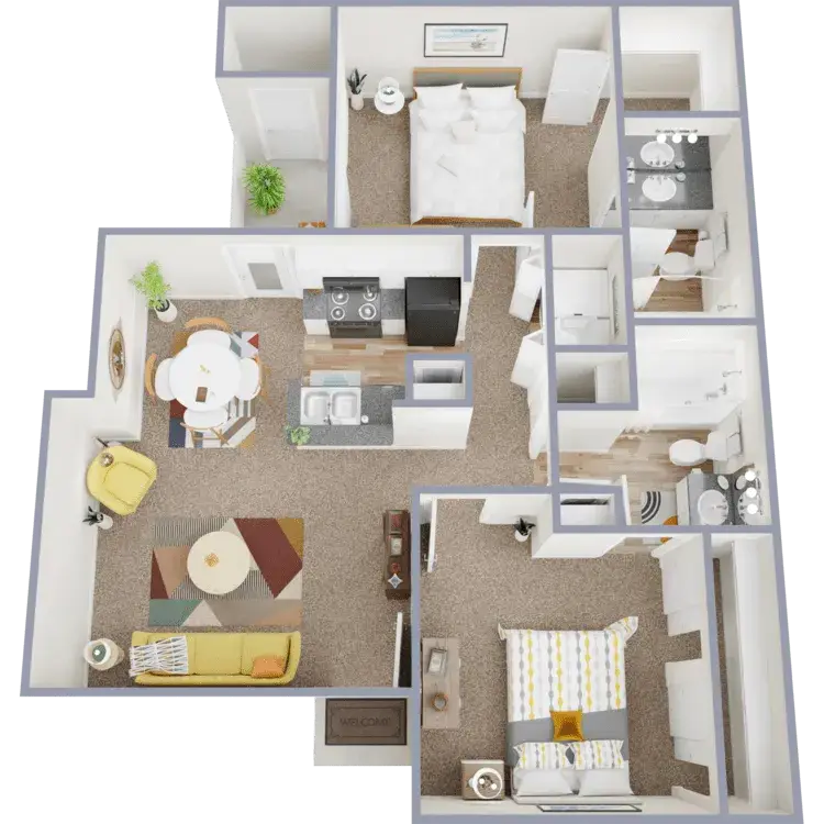 Regatta Bay Seabrook Houston Apartments Floor Plan 5