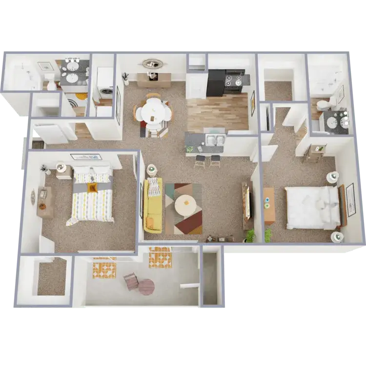 Regatta Bay Seabrook Houston Apartments Floor Plan 6