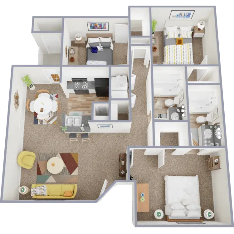 Regatta Bay Seabrook Houston Apartments Floor Plan 7