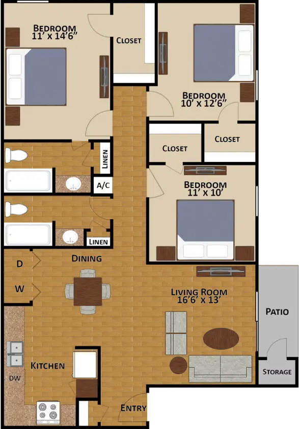 Reserve At Creekbend Apartments Houston ApartmentFloor Plan 5