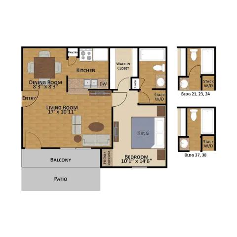 Reserve at Bankside Apartments Houston Apartment Floor Plan 1